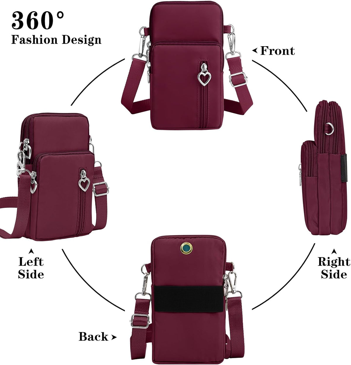 Small Crossbody Bags for Women Travel Pouch Shoulder Bag Cell Phone Purse with Adjustable Strap