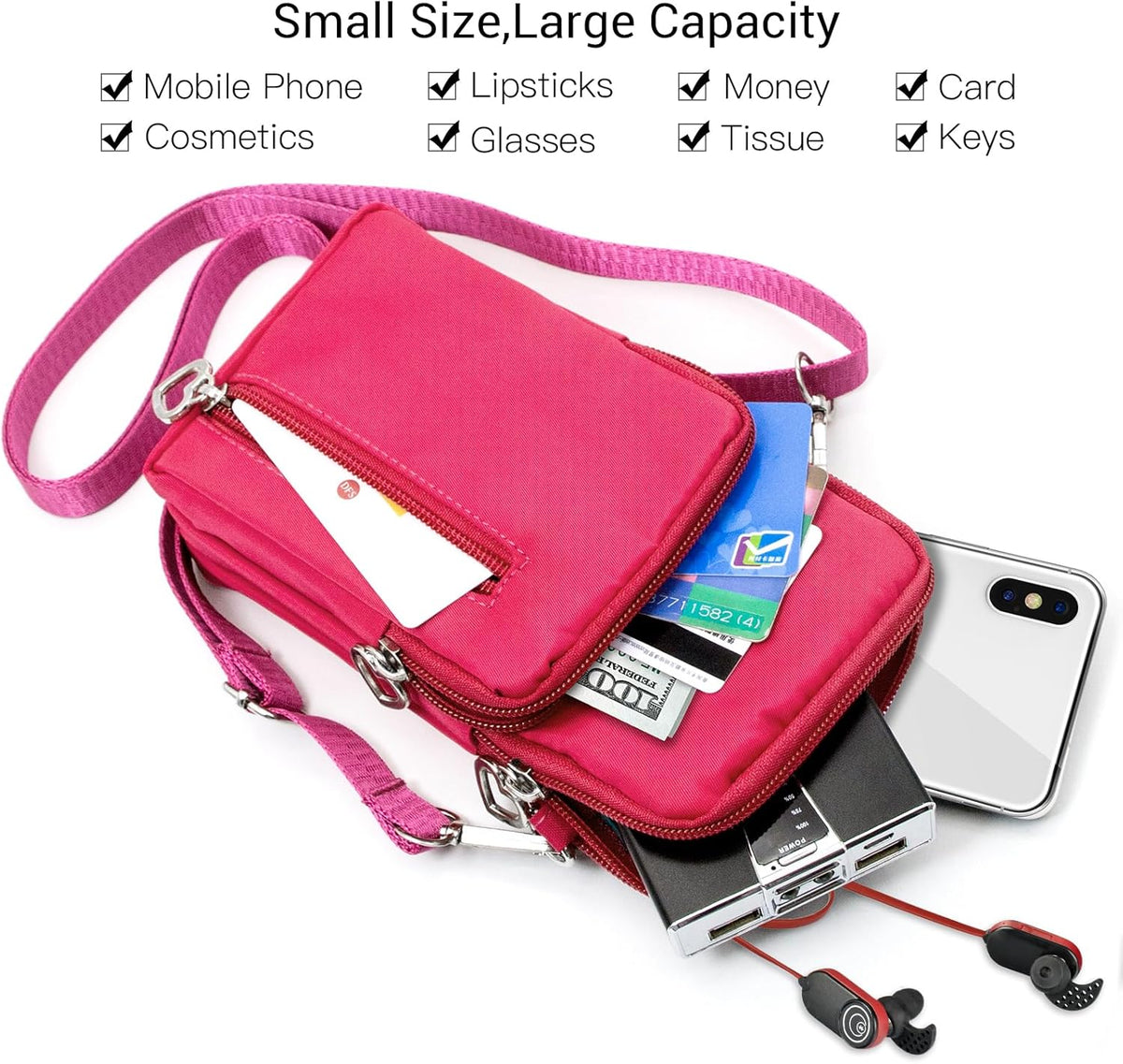 Small Crossbody Bags for Women Travel Pouch Shoulder Bag Cell Phone Purse with Adjustable Strap