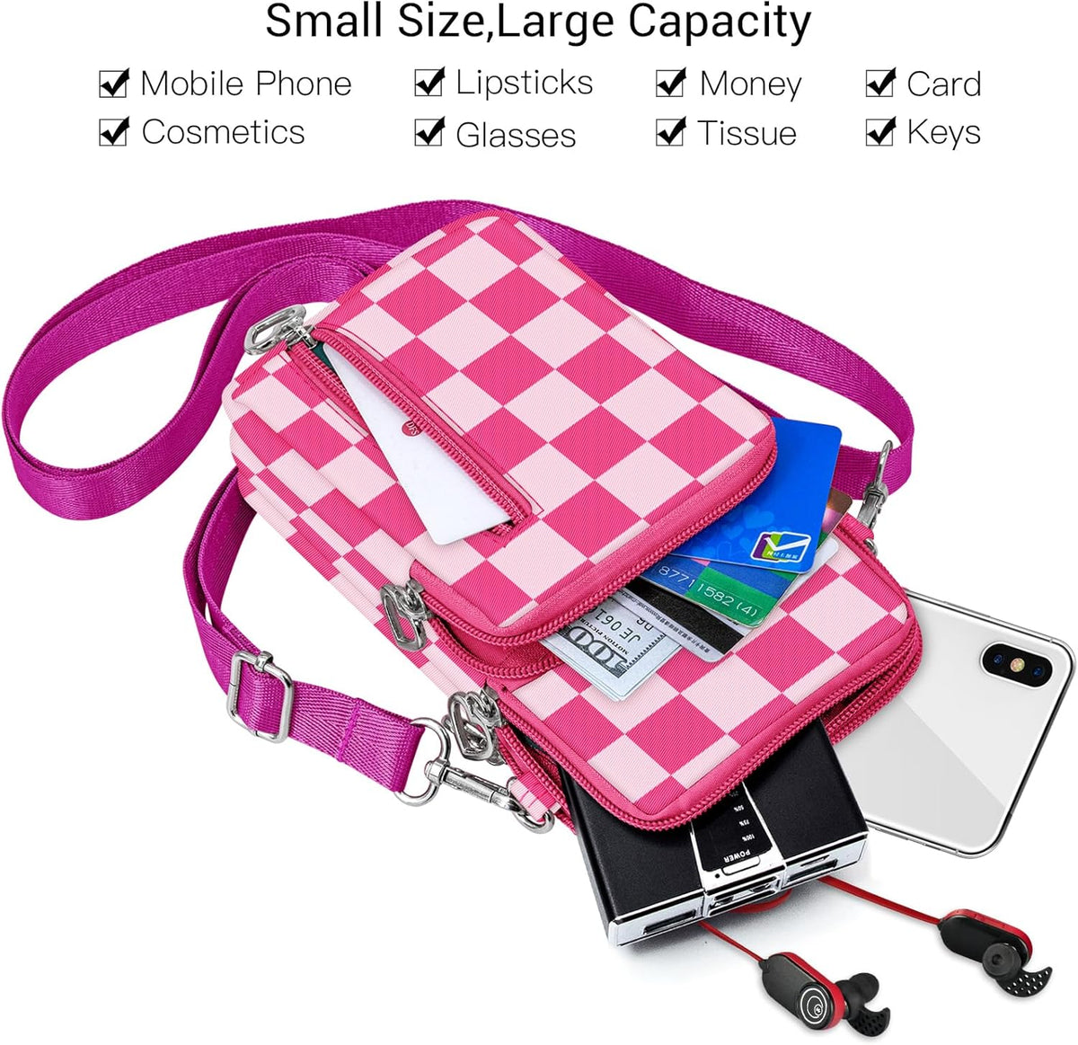 Small Crossbody Bags for Women Travel Pouch Shoulder Bag Cell Phone Purse with Adjustable Strap