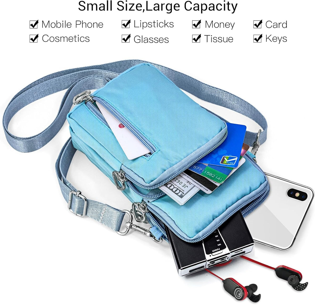 Small Crossbody Bags for Women Travel Pouch Shoulder Bag Cell Phone Purse with Adjustable Strap