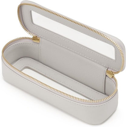 Clear Makeup Bag Travel Cosmetic Case Transparent Toiletry Bag with Zipper, Portable Make Up Organizer Traveling Compact Car Bag for Essentials, Sage Green, Medium
