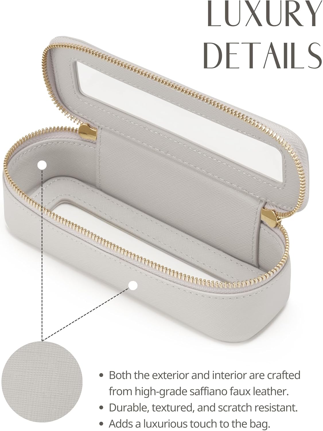 Clear Makeup Bag Travel Cosmetic Case Transparent Toiletry Bag with Zipper, Portable Make Up Organizer Traveling Compact Car Bag for Essentials, Sage Green, Medium