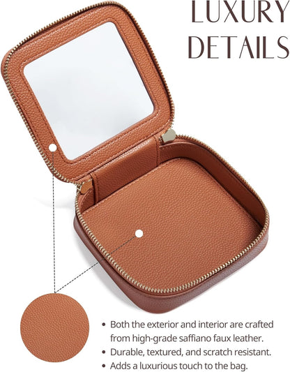 Clear Makeup Bag Travel Cosmetic Case Transparent Toiletry Bag with Zipper, Portable Make Up Organizer Traveling Compact Car Bag for Essentials, Sage Green, Medium