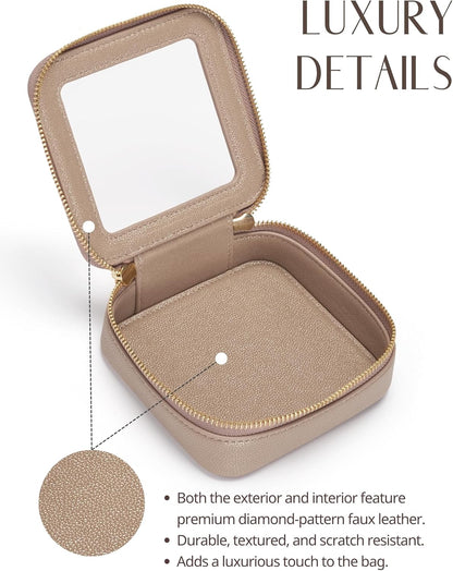Clear Makeup Bag Travel Cosmetic Case Transparent Toiletry Bag with Zipper, Portable Make Up Organizer Traveling Compact Car Bag for Essentials, Sage Green, Medium