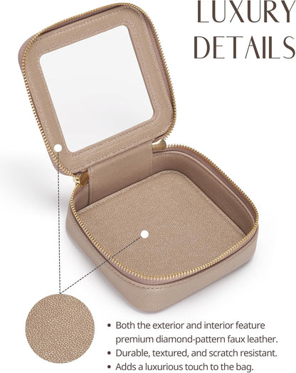 Clear Makeup Bag Travel Cosmetic Case Transparent Toiletry Bag with Zipper, Portable Make Up Organizer Traveling Compact Car Bag for Essentials, Sage Green, Medium