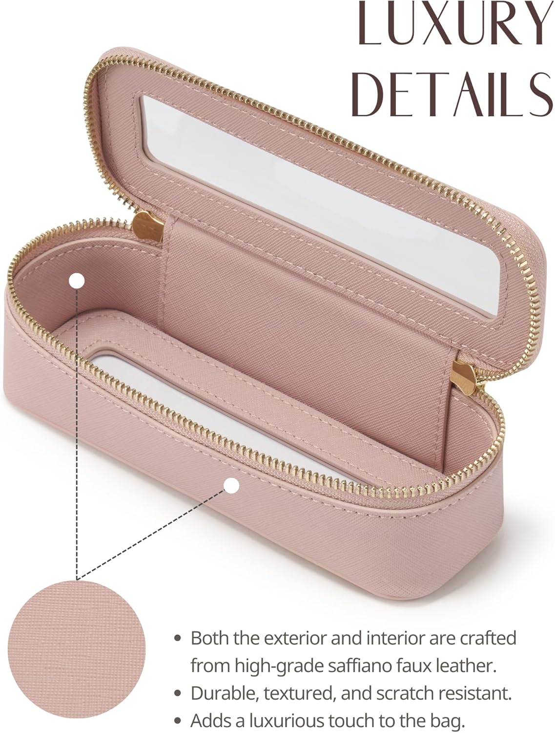 Clear Makeup Bag Travel Cosmetic Case Transparent Toiletry Bag with Zipper, Portable Make Up Organizer Traveling Compact Car Bag for Essentials, Sage Green, Medium