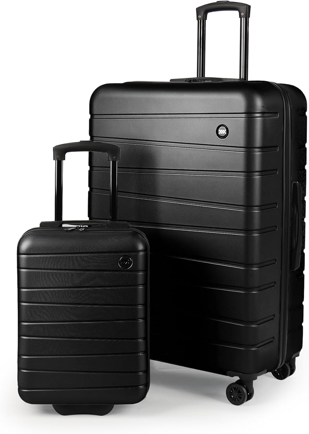 Luggage Sets 2 Piece（16in/30in）ABS Hard Shell Suitcase with Spinner Wheels and NO LOCK,Scratch-Resistant Surface,Lightweight Durable Rolling Suitcase for Men/Women（Rose Gold,16in/30in)