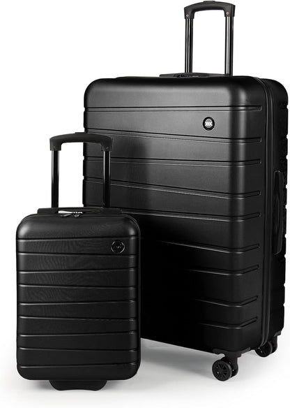 Luggage Sets 2 Piece（16in/30in）ABS Hard Shell Suitcase with Spinner Wheels and NO LOCK,Scratch-Resistant Surface,Lightweight Durable Rolling Suitcase for Men/Women（Rose Gold,16in/30in)