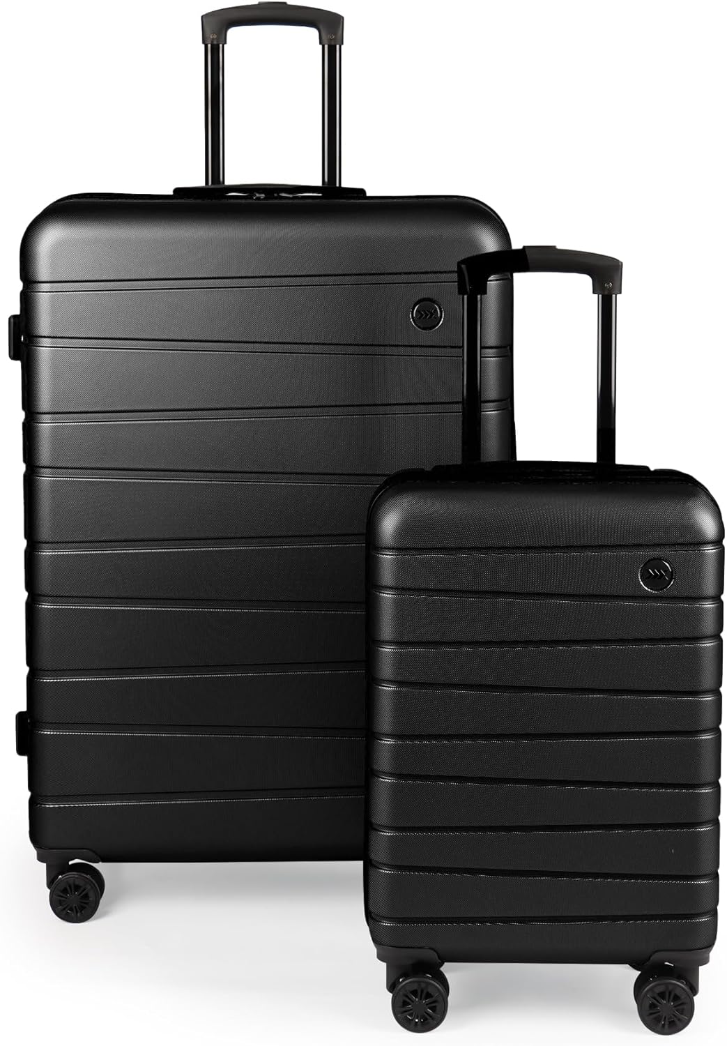 Luggage Sets 2 Piece（16in/30in）ABS Hard Shell Suitcase with Spinner Wheels and NO LOCK,Scratch-Resistant Surface,Lightweight Durable Rolling Suitcase for Men/Women（Rose Gold,16in/30in)