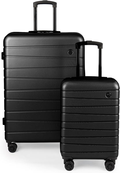 Luggage Sets 2 Piece（16in/30in）ABS Hard Shell Suitcase with Spinner Wheels and NO LOCK,Scratch-Resistant Surface,Lightweight Durable Rolling Suitcase for Men/Women（Rose Gold,16in/30in)