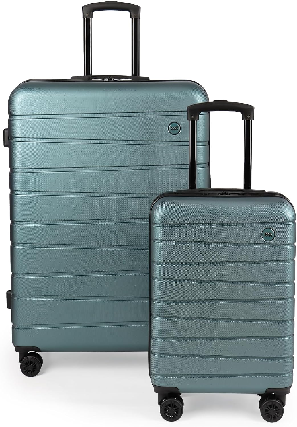 Luggage Sets 2 Piece（16in/30in）ABS Hard Shell Suitcase with Spinner Wheels and NO LOCK,Scratch-Resistant Surface,Lightweight Durable Rolling Suitcase for Men/Women（Rose Gold,16in/30in)