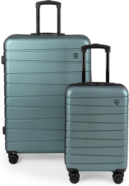 Luggage Sets 2 Piece（16in/30in）ABS Hard Shell Suitcase with Spinner Wheels and NO LOCK,Scratch-Resistant Surface,Lightweight Durable Rolling Suitcase for Men/Women（Rose Gold,16in/30in)