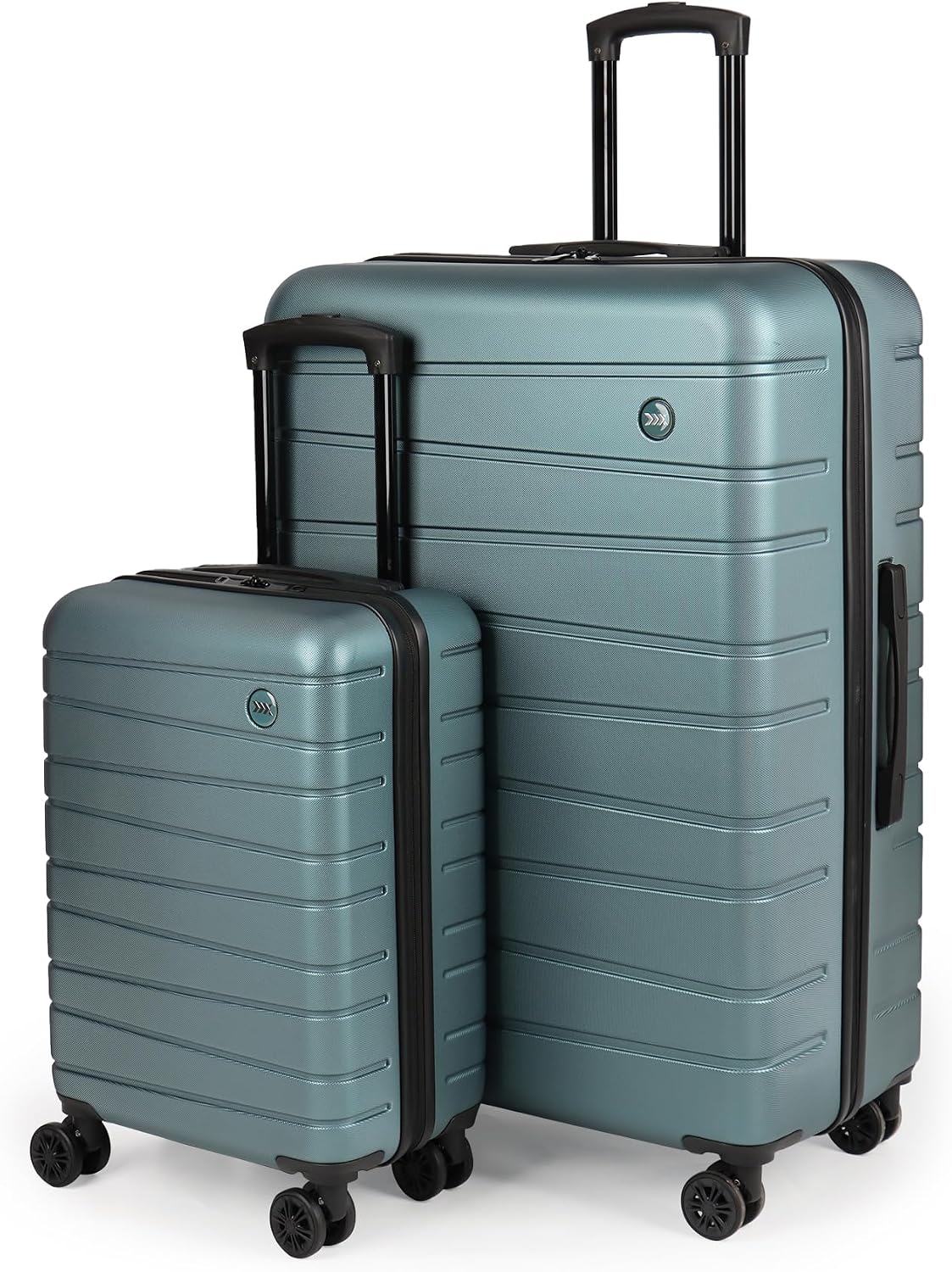 Luggage Sets 2 Piece（16in/30in）ABS Hard Shell Suitcase with Spinner Wheels and NO LOCK,Scratch-Resistant Surface,Lightweight Durable Rolling Suitcase for Men/Women（Rose Gold,16in/30in)