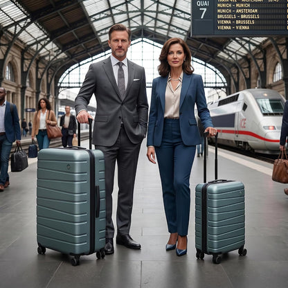 Luggage Sets 2 Piece（16in/30in）ABS Hard Shell Suitcase with Spinner Wheels and NO LOCK,Scratch-Resistant Surface,Lightweight Durable Rolling Suitcase for Men/Women（Rose Gold,16in/30in)