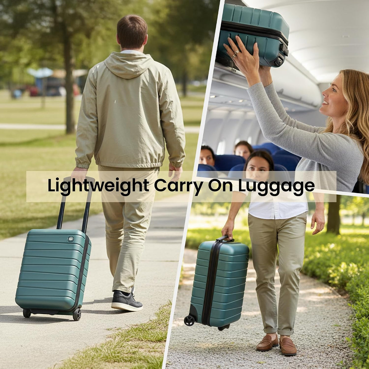 Luggage Sets 2 Piece（16in/30in）ABS Hard Shell Suitcase with Spinner Wheels and NO LOCK,Scratch-Resistant Surface,Lightweight Durable Rolling Suitcase for Men/Women（Rose Gold,16in/30in)