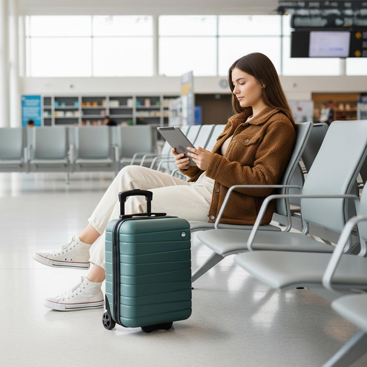Luggage Sets 2 Piece（16in/30in）ABS Hard Shell Suitcase with Spinner Wheels and NO LOCK,Scratch-Resistant Surface,Lightweight Durable Rolling Suitcase for Men/Women（Rose Gold,16in/30in)