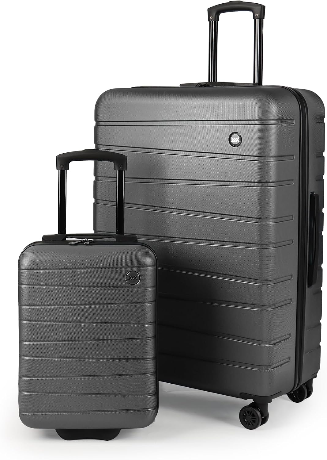 Luggage Sets 2 Piece（16in/30in）ABS Hard Shell Suitcase with Spinner Wheels and NO LOCK,Scratch-Resistant Surface,Lightweight Durable Rolling Suitcase for Men/Women（Rose Gold,16in/30in)