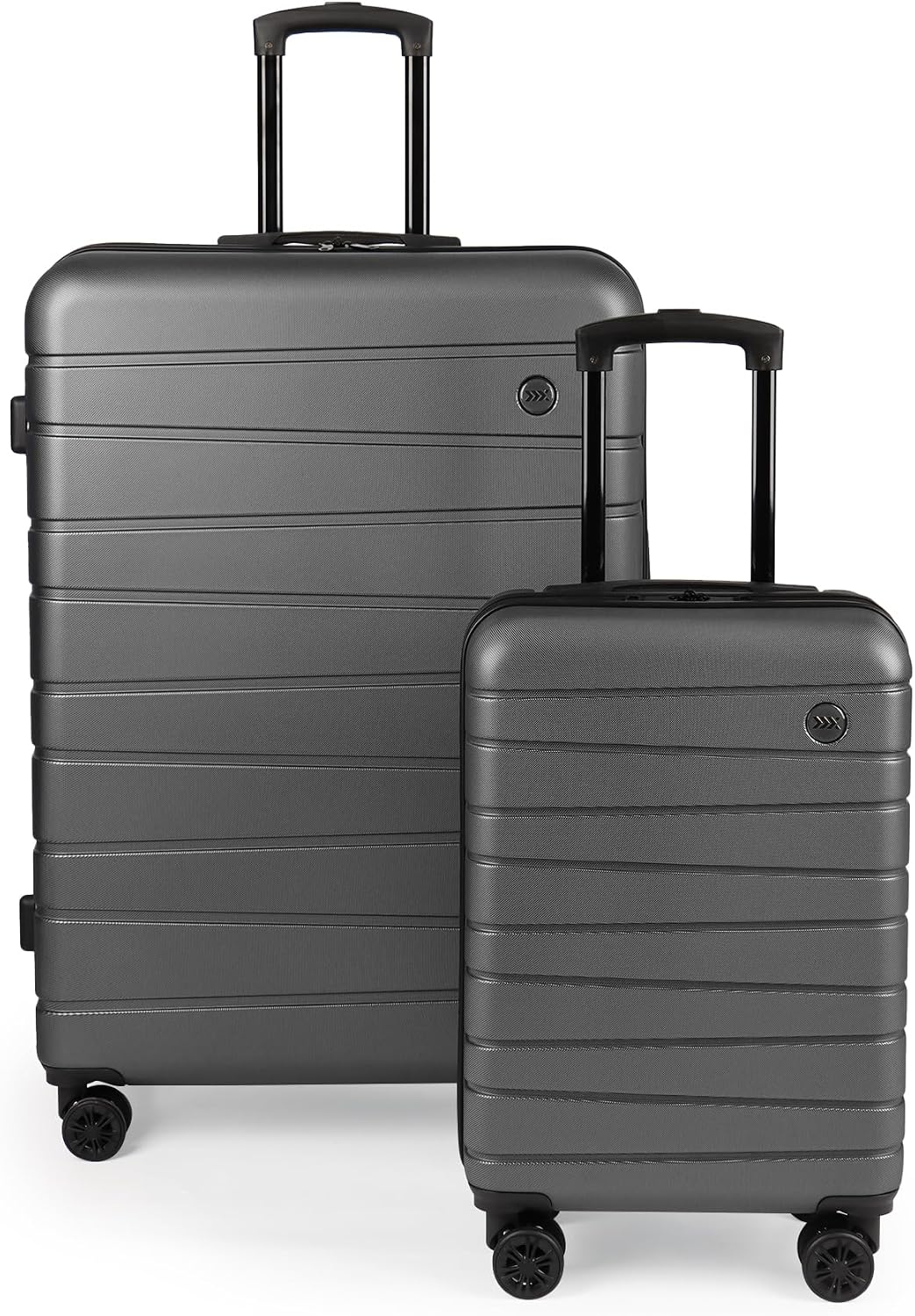 Luggage Sets 2 Piece（16in/30in）ABS Hard Shell Suitcase with Spinner Wheels and NO LOCK,Scratch-Resistant Surface,Lightweight Durable Rolling Suitcase for Men/Women（Rose Gold,16in/30in)