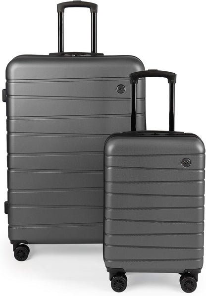 Luggage Sets 2 Piece（16in/30in）ABS Hard Shell Suitcase with Spinner Wheels and NO LOCK,Scratch-Resistant Surface,Lightweight Durable Rolling Suitcase for Men/Women（Rose Gold,16in/30in)