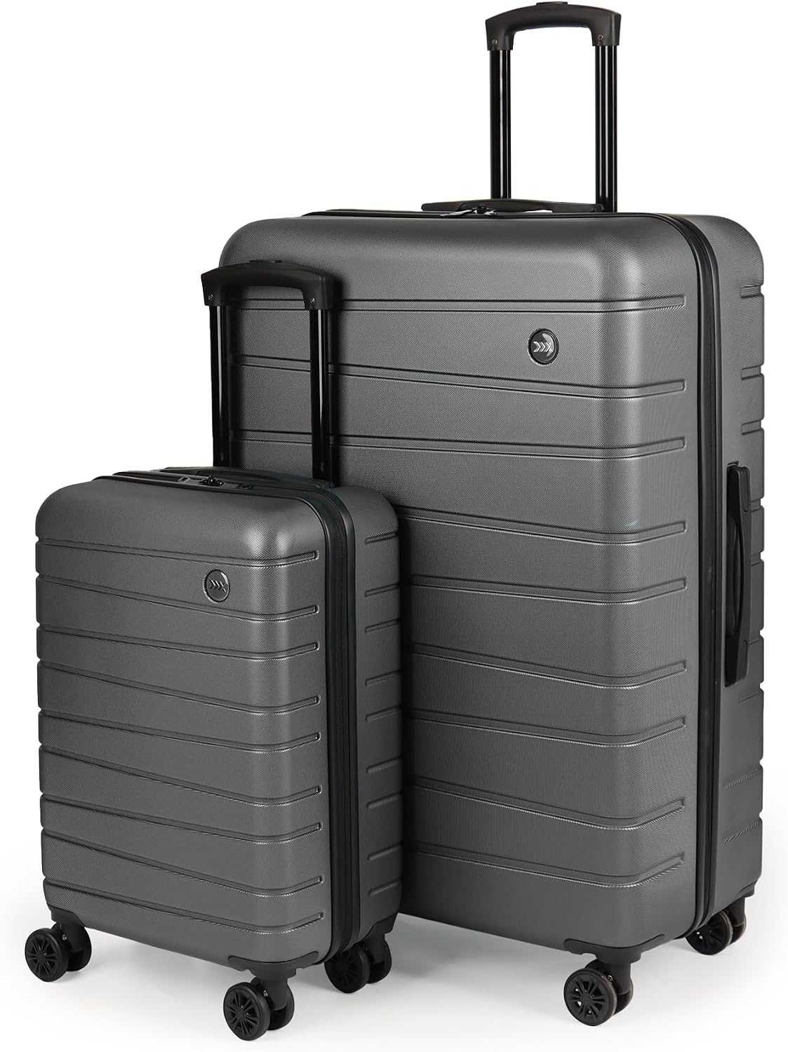 Luggage Sets 2 Piece（16in/30in）ABS Hard Shell Suitcase with Spinner Wheels and NO LOCK,Scratch-Resistant Surface,Lightweight Durable Rolling Suitcase for Men/Women（Rose Gold,16in/30in)
