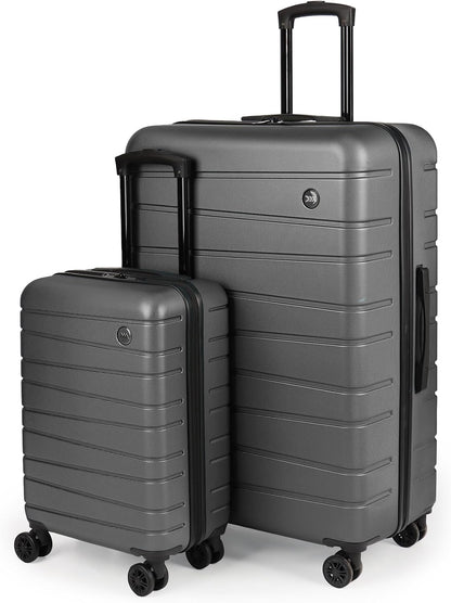 Luggage Sets 2 Piece（16in/30in）ABS Hard Shell Suitcase with Spinner Wheels and NO LOCK,Scratch-Resistant Surface,Lightweight Durable Rolling Suitcase for Men/Women（Rose Gold,16in/30in)