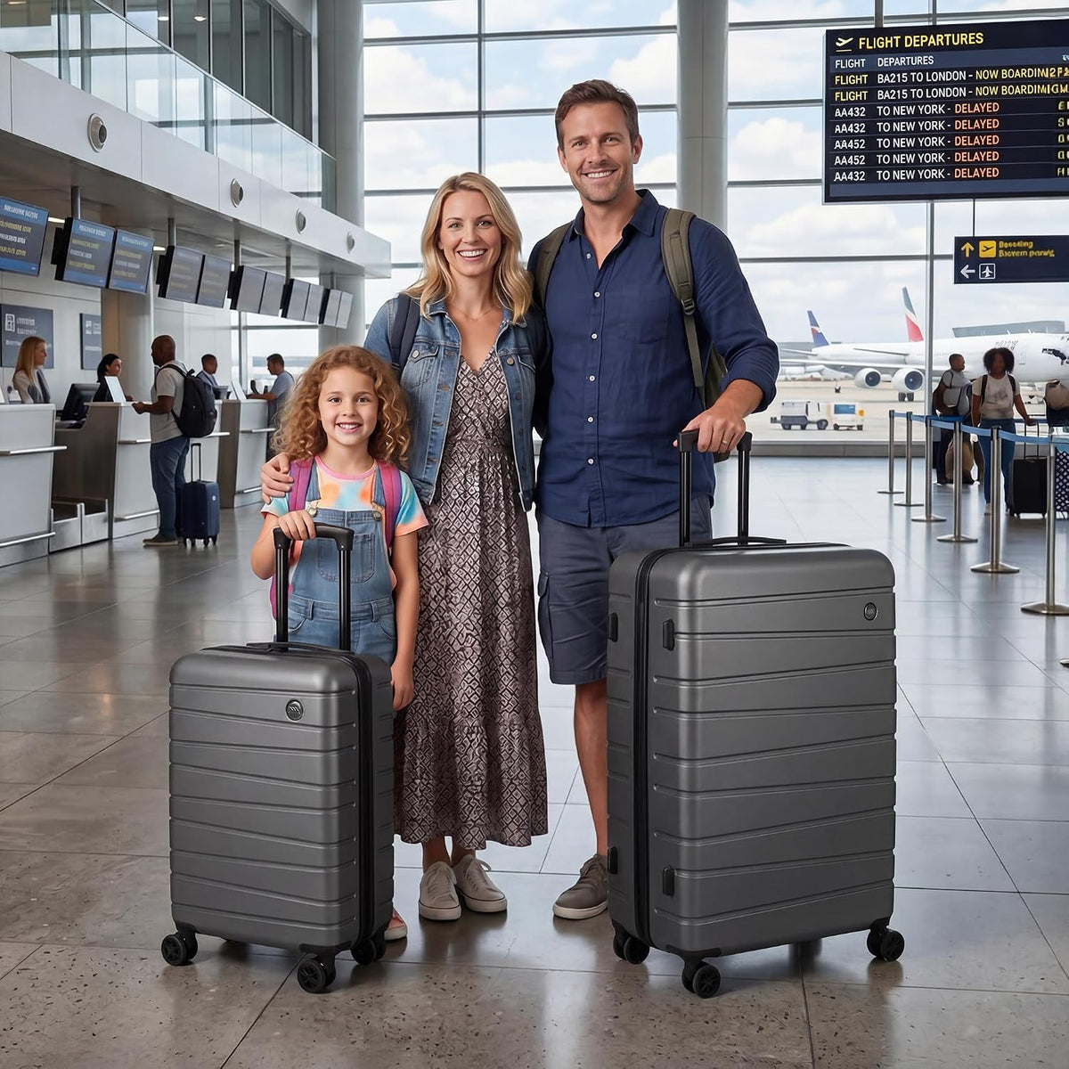 Luggage Sets 2 Piece（16in/30in）ABS Hard Shell Suitcase with Spinner Wheels and NO LOCK,Scratch-Resistant Surface,Lightweight Durable Rolling Suitcase for Men/Women（Rose Gold,16in/30in)