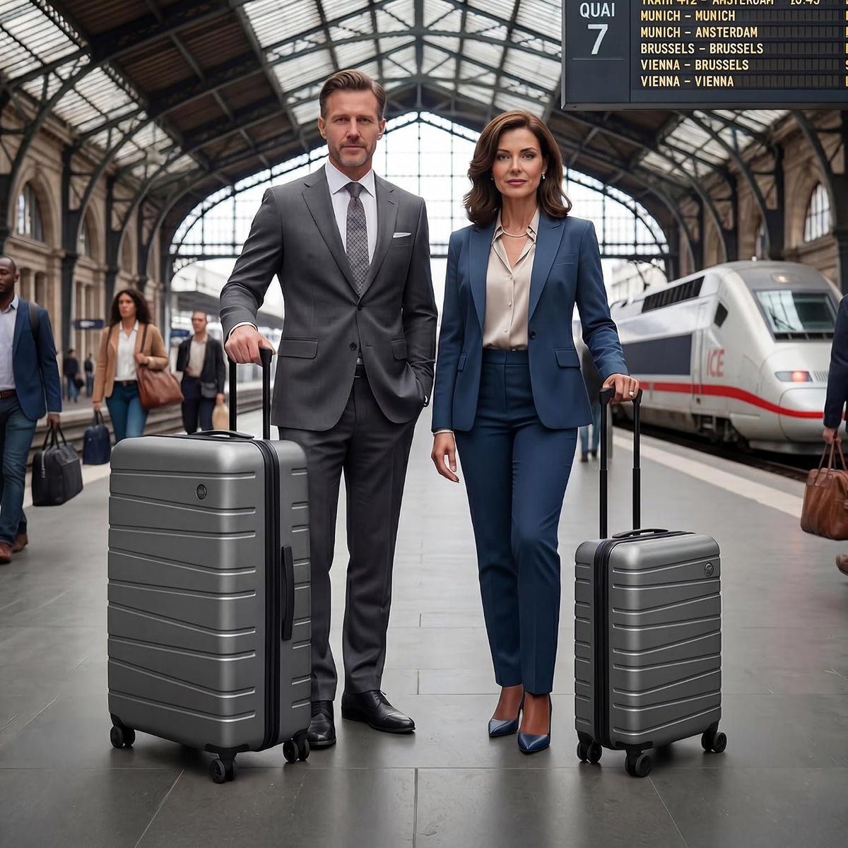 Luggage Sets 2 Piece（16in/30in）ABS Hard Shell Suitcase with Spinner Wheels and NO LOCK,Scratch-Resistant Surface,Lightweight Durable Rolling Suitcase for Men/Women（Rose Gold,16in/30in)