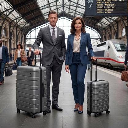 Luggage Sets 2 Piece（16in/30in）ABS Hard Shell Suitcase with Spinner Wheels and NO LOCK,Scratch-Resistant Surface,Lightweight Durable Rolling Suitcase for Men/Women（Rose Gold,16in/30in)