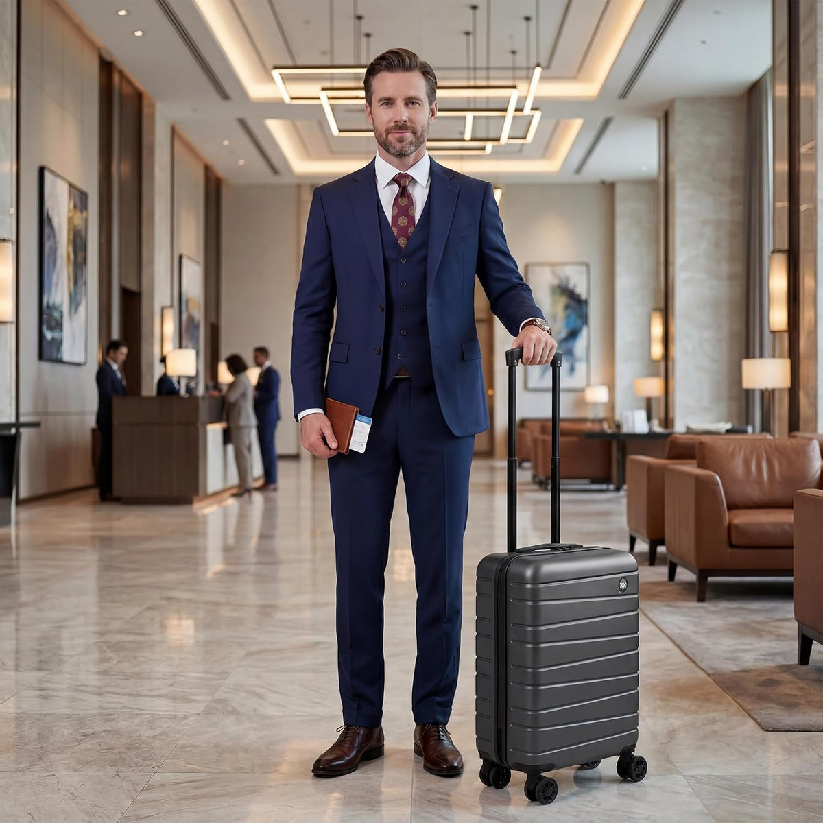 Luggage Sets 2 Piece（16in/30in）ABS Hard Shell Suitcase with Spinner Wheels and NO LOCK,Scratch-Resistant Surface,Lightweight Durable Rolling Suitcase for Men/Women（Rose Gold,16in/30in)