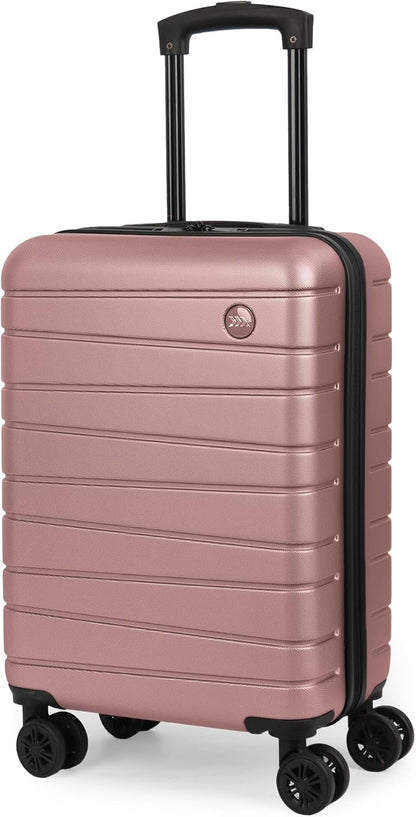 Luggage Sets 2 Piece（16in/30in）ABS Hard Shell Suitcase with Spinner Wheels and NO LOCK,Scratch-Resistant Surface,Lightweight Durable Rolling Suitcase for Men/Women（Rose Gold,16in/30in)
