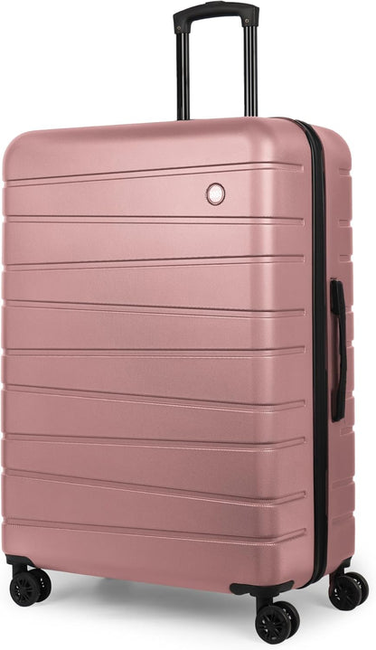 Luggage Sets 2 Piece（16in/30in）ABS Hard Shell Suitcase with Spinner Wheels and NO LOCK,Scratch-Resistant Surface,Lightweight Durable Rolling Suitcase for Men/Women（Rose Gold,16in/30in)