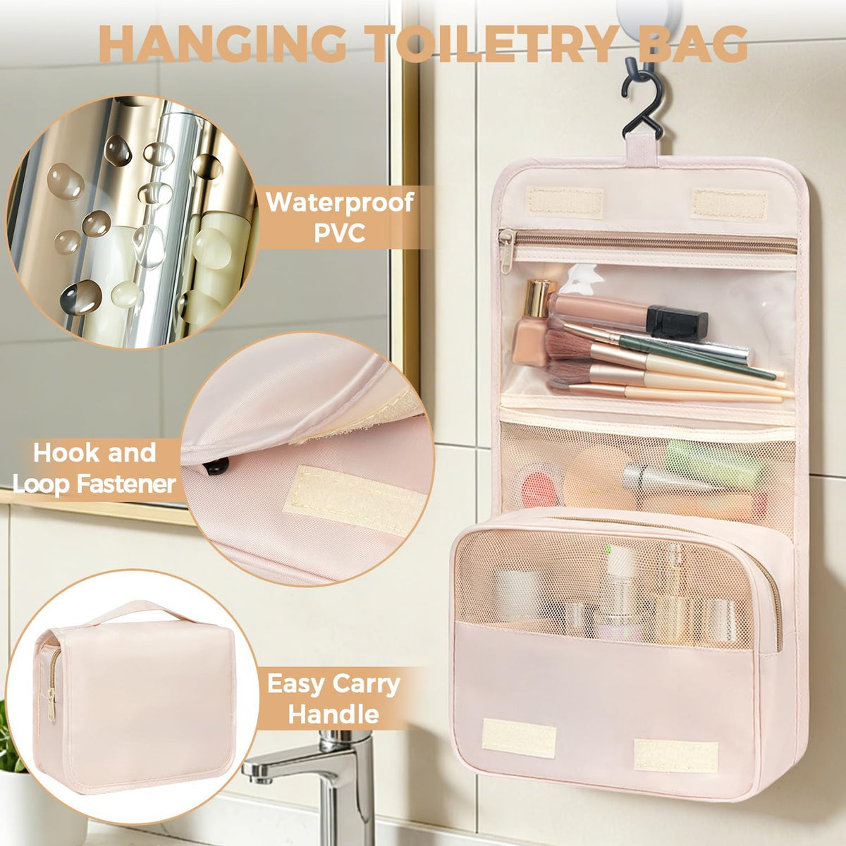 9 Set Packing Cubes with Packing List Luggage Packing Organizers for Travel Accessories (Cream)