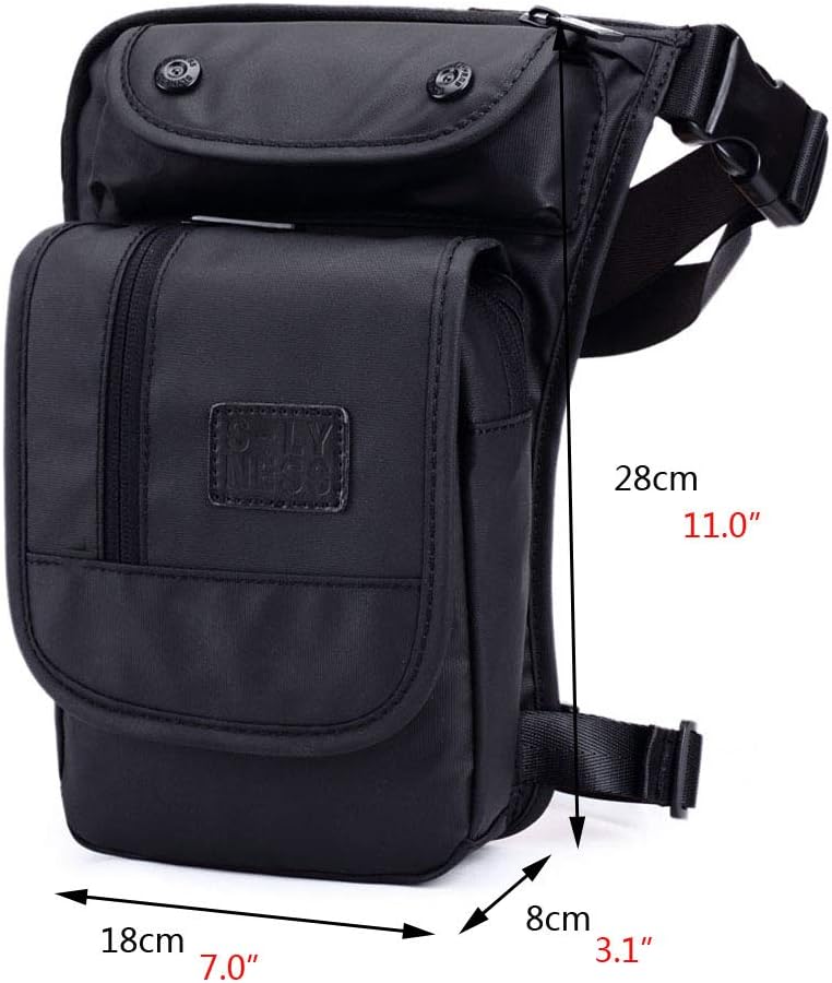 Oxford Hiking Waist Pack Motorcycle Drop Leg Bag for Men Women Bike Riding Cycling Tactical Thigh Fanny Pouch Outdoor Travel Fishing Camping Casual Daypack
