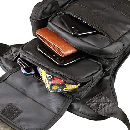 Oxford Hiking Waist Pack Motorcycle Drop Leg Bag for Men Women Bike Riding Cycling Tactical Thigh Fanny Pouch Outdoor Travel Fishing Camping Casual Daypack