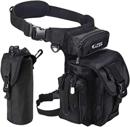 Oxford Hiking Waist Pack Motorcycle Drop Leg Bag for Men Women Bike Riding Cycling Tactical Thigh Fanny Pouch Outdoor Travel Fishing Camping Casual Daypack