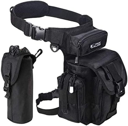 Oxford Hiking Waist Pack Motorcycle Drop Leg Bag for Men Women Bike Riding Cycling Tactical Thigh Fanny Pouch Outdoor Travel Fishing Camping Casual Daypack