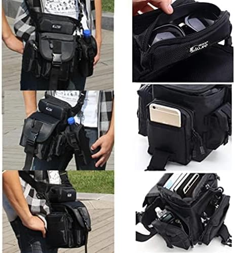 Oxford Hiking Waist Pack Motorcycle Drop Leg Bag for Men Women Bike Riding Cycling Tactical Thigh Fanny Pouch Outdoor Travel Fishing Camping Casual Daypack