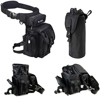Oxford Hiking Waist Pack Motorcycle Drop Leg Bag for Men Women Bike Riding Cycling Tactical Thigh Fanny Pouch Outdoor Travel Fishing Camping Casual Daypack