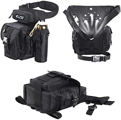Oxford Hiking Waist Pack Motorcycle Drop Leg Bag for Men Women Bike Riding Cycling Tactical Thigh Fanny Pouch Outdoor Travel Fishing Camping Casual Daypack