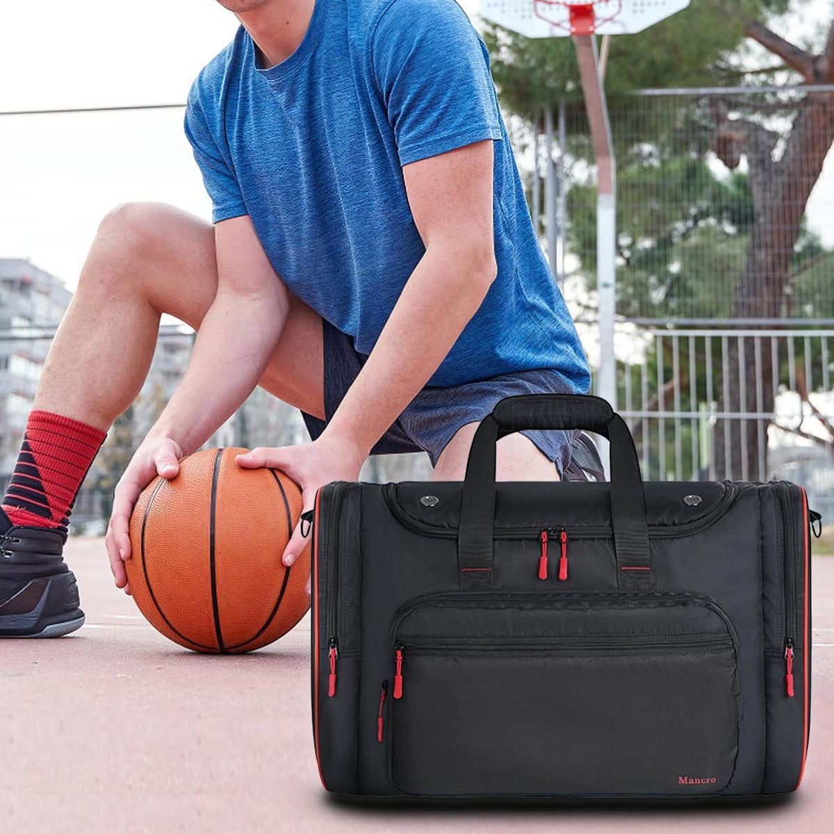 Padded Sneaker Bag, Sneakerhead Gifts, Shoe Travel Bags Fit 4 Pairs | Come with Insulated Pocket and Shoulder Strap, Multi-functional Sports Gym Duffle for Basketball, Shoes, Cloth