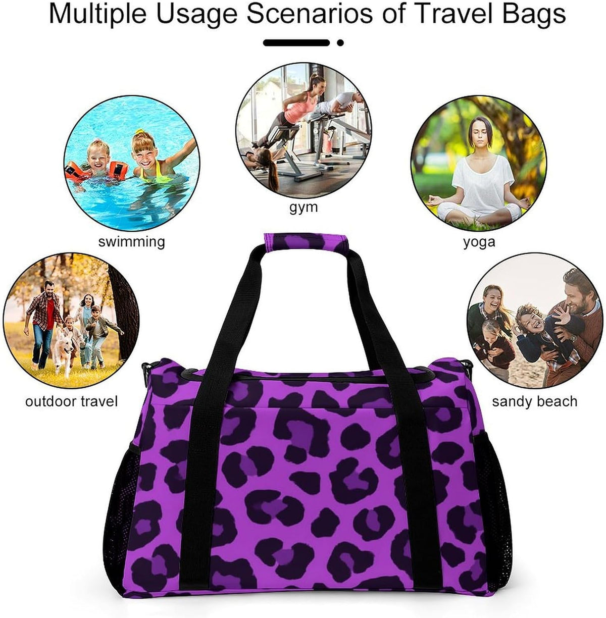 Travel and Gym Bag Duffel Easy Access Design Sports Weekender Overnight Carry On
