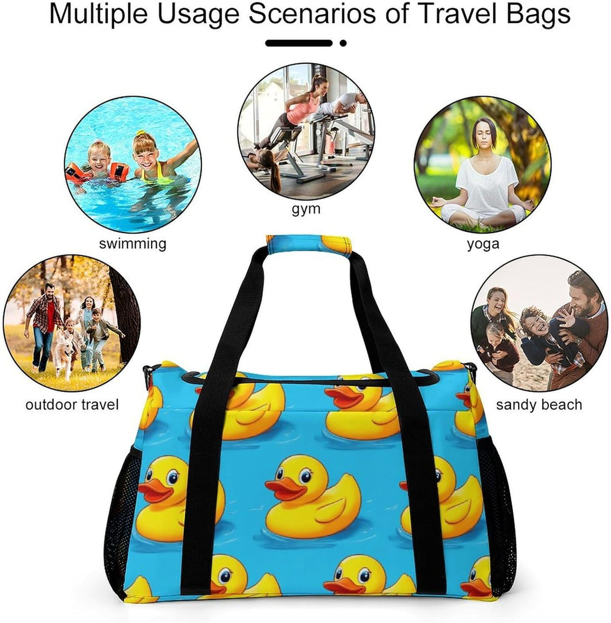 Travel and Gym Bag Duffel Easy Access Design Sports Weekender Overnight Carry On