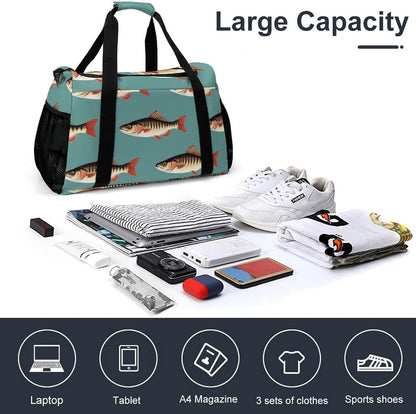 Travel and Gym Bag Duffel Easy Access Design Sports Weekender Overnight Carry On