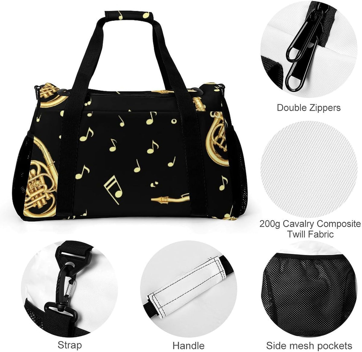 Travel and Gym Bag Duffel Easy Access Design Sports Weekender Overnight Carry On