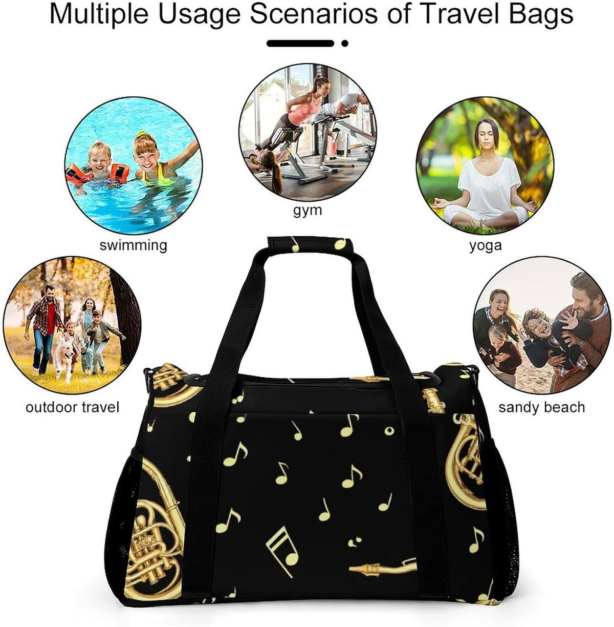 Travel and Gym Bag Duffel Easy Access Design Sports Weekender Overnight Carry On