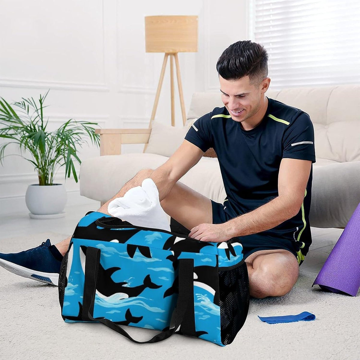 Travel and Gym Bag Duffel Easy Access Design Sports Weekender Overnight Carry On