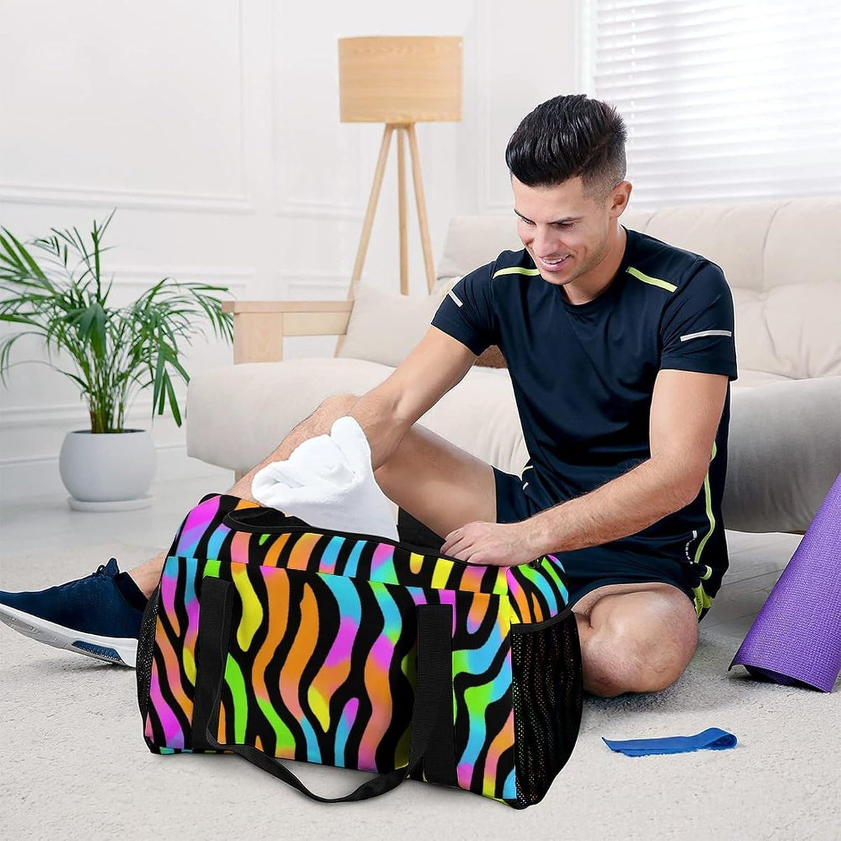 Travel and Gym Bag Duffel Easy Access Design Sports Weekender Overnight Carry On