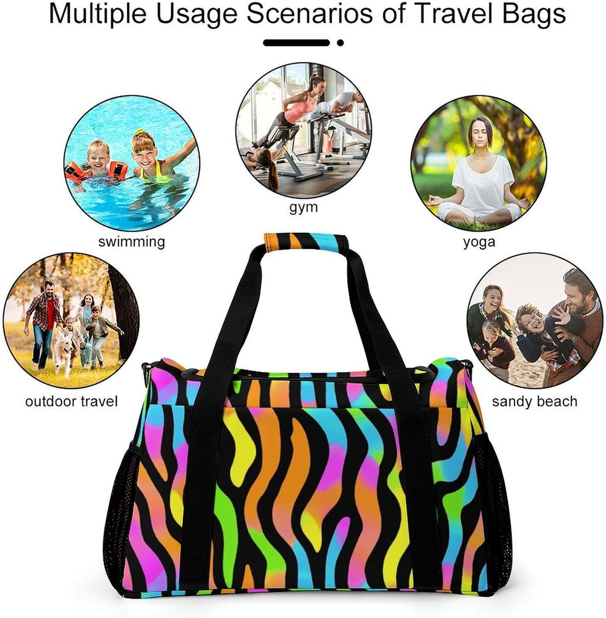 Travel and Gym Bag Duffel Easy Access Design Sports Weekender Overnight Carry On