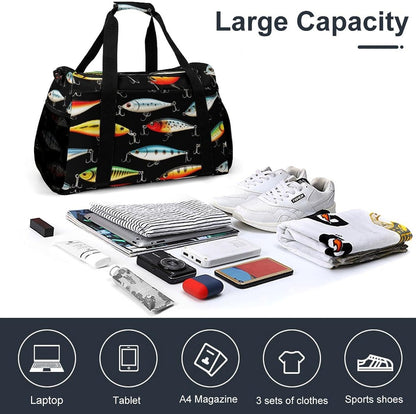 Travel and Gym Bag Duffel Easy Access Design Sports Weekender Overnight Carry On