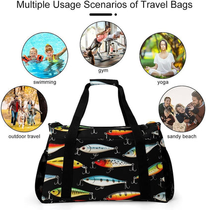Travel and Gym Bag Duffel Easy Access Design Sports Weekender Overnight Carry On